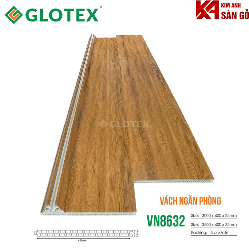 Vách Ngăn Nhựa 2 Mặt Glotex VN-8632